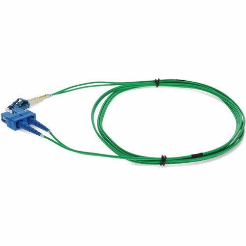 AddOn 7m SC to LC Green OS2 Duplex OFNR (Riser-Rated) SMF Fiber Patch Cable - 23 ft (7 m) Fiber Optic Network Cable for Network Device (ADD-SC-LC-7M9SMF-GN)