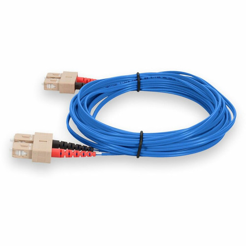 AddOn 10m SC to SC Blue OM1 Duplex OFNR (Riser-Rated) MMF Fiber Patch Cable - 32.8 ft (10 m) Fiber Optic Network Cable for Network - 2 (ADD-SC-SC-10M6MMF-BE)