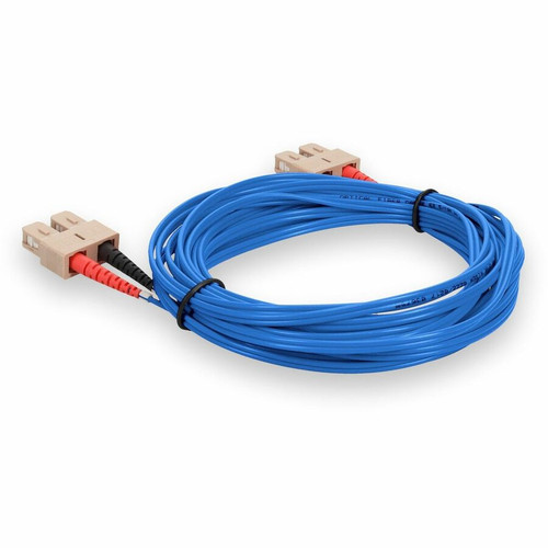 AddOn 10m SC to SC Blue OM1 Duplex OFNR (Riser-Rated) MMF Fiber Patch Cable - 32.8 ft (10 m) Fiber Optic Network Cable for Network - 2 (ADD-SC-SC-10M6MMF-BE)