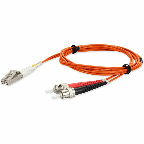 AddOn 2m ST to LC Orange OM3 Duplex OFNR (Riser-Rated) Fiber Patch Cable - 6.6 ft (2 m) Fiber Optic Network Cable for Network Device - (Fleet Network)