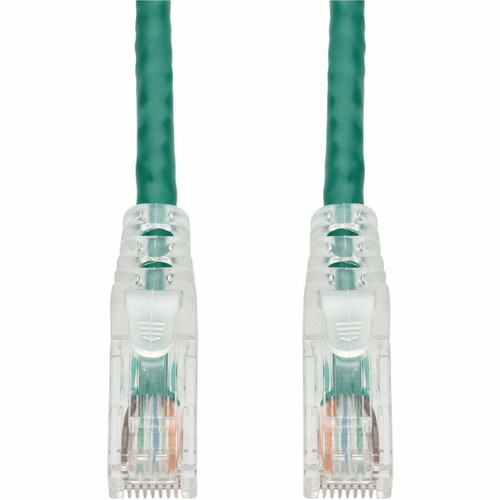 AddOn 25ft Green CAT 6 PVC Ethernet Cable Snagless Easy Clear Boot TAA RJ-45 M/M - 25 ft (7.62 m) Category 6 Network Cable for Patch - (Fleet Network)