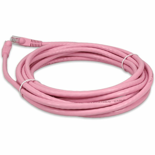 AddOn 34ft Pink CAT 6 PVC Ethernet Cable Snagless Bubble Boot RJ-45 M/M - 34 ft (10.36 m) Category 6 Network Cable for Network Device (ADD-34FCAT6-PK)