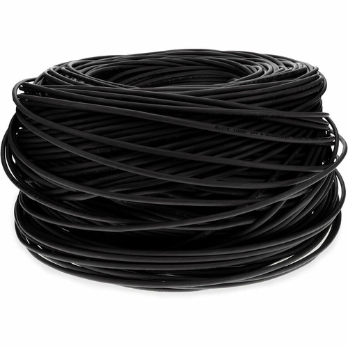 AddOn 1000ft Non-Terminated Black CAT 6 PVC Bulk Cable - 1000 ft (304.80 m) Category 6 Network Cable for Patch Panel, Hub, Switch, - - (ADD-CAT6USBULK1K-BK)
