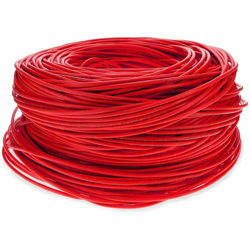 AddOn 1000ft Non-Terminated Red CAT 6 PVC Bulk Cable - 1000 ft (304.80 m) Category 6 Network Cable for Patch Panel, Hub, Switch, Media (Fleet Network)