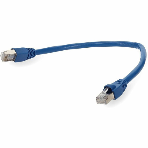 AddOn 5ft Blue CAT 6A Shielded PVC Ethernet Cable Snagless Easy Clear Boot RJ-45 M/M - 5 ft (1.52 m) Category 6a Network Cable for - 1 (Fleet Network)