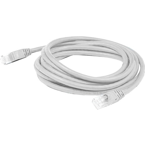 AddOn 7ft White CAT 6A Shielded PVC Ethernet Cable Snagless Easy Clear Boot RJ-45 M/M - 7 ft (2.13 m) Category 6a Network Cable for - (Fleet Network)