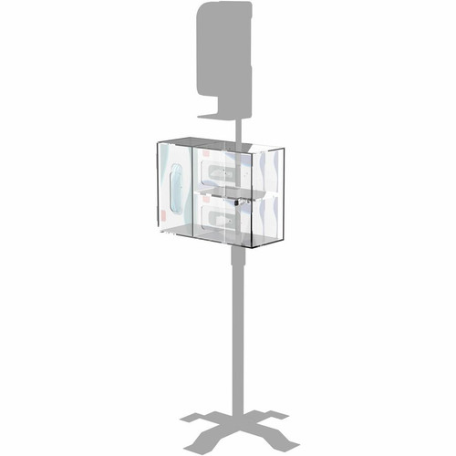 CTA Digital Security Box Acrylic Sanitizing Kit Compartment with VESA Compatibility for both Floor Stands and Wall Placement - Acrylic (Fleet Network)