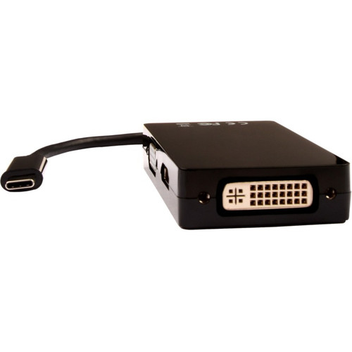 V7 USB-C Male to VGA Female, DVI Female, HDMI 1.4 Female HDMI: 9Gbps 4K UHD - 1 x USB 3.2 (Gen 1) Type C - Male - 1 x HDMI 1.4a - 1 x (V7UC-VGADVIHDMI-BLK)