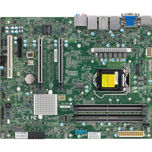Supermicro X12SCA-F Workstation Motherboard - Intel W480 Chipset - Socket LGA-1200 - ATX - 128 GB DDR4 SDRAM Maximum RAM - DIMM, UDIMM (Fleet Network)