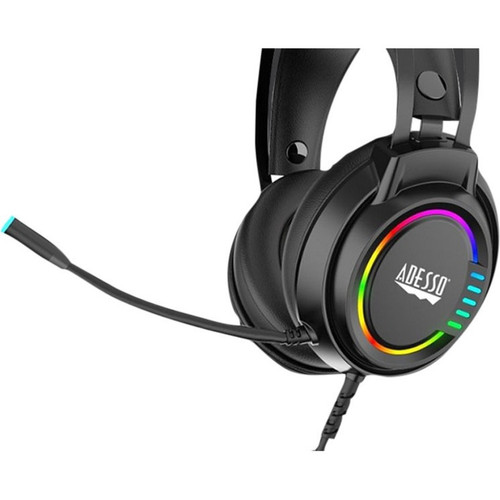 Adesso Stereo Gaming Headset with Adjustable Noise Cancelling Microphone - Stereo - USB - Wired - Over-the-head - Binaural - - Noise - (XTREAM G5)