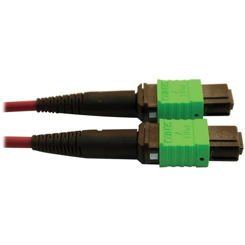 Tripp Lite series N846D-03M-16AMG 400G Multimode 50/125 OM4 Fiber Optic Cable, Magenta, 3 m - 9.8 ft (3 m) Fiber Optic Network Cable - (N846D-03M-16AMG)