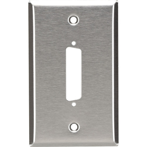 Black Box WP020 Single Socket Faceplate - 1 x Socket(s) - 1-gang - Stainless Steel (Fleet Network)