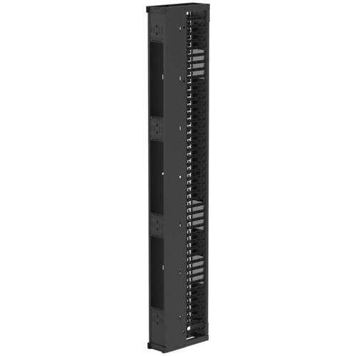 Panduit PatchRunner 2 Vertical Cable Manager - Vertical Cable Manager - Black - 45U Rack Height - Steel, Acrylonitrile Butadiene (ABS) (PE2VFD06)