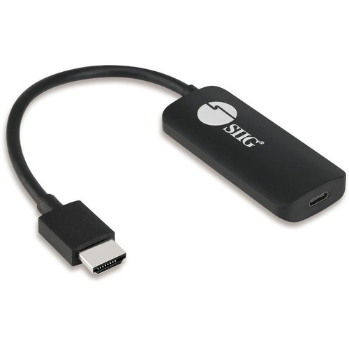 SIIG HDMI To USB-C Port 4K 60Hz Converter Adapter - 1 x 19-pin HDMI (Type A) HDMI 2.0a Digital Audio/Video Male - 1 x 24-pin Type C 1 (Fleet Network)