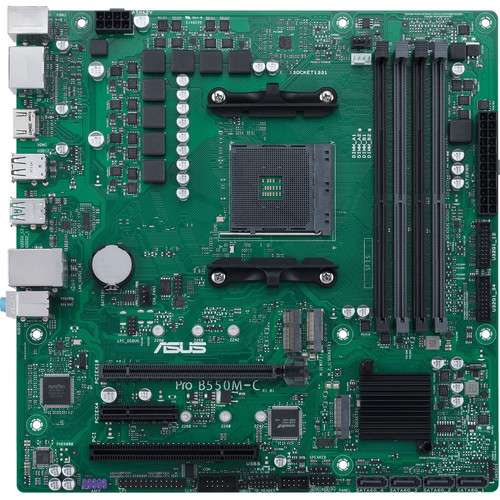 Asus PRO B550M-C/CSM Desktop Motherboard - AMD B550 Chipset - Socket AM4 - Micro ATX - 128 GB DDR4
