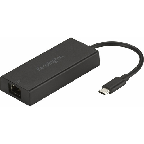 Kensington Managed USB-C to 2.5G Ethernet (PXE Boot and DASH) Adapter - 1 x RJ-45 Network Female - 1 x Type C USB Male (Fleet Network)