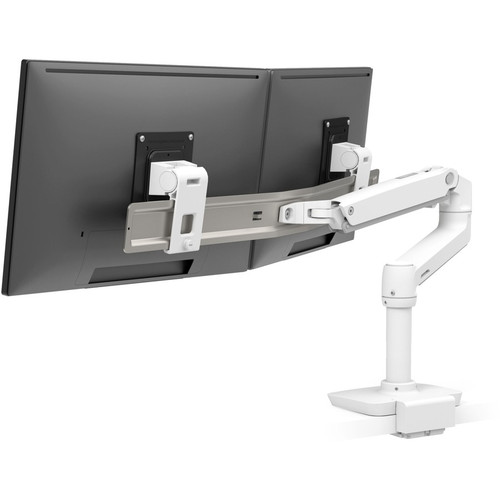 Ergotron Desk Mount for LCD Monitor - White - Height Adjustable - 2 Display(s) Supported - 27" Screen Support - 22 lb (9979.03 g) Load (Fleet Network)