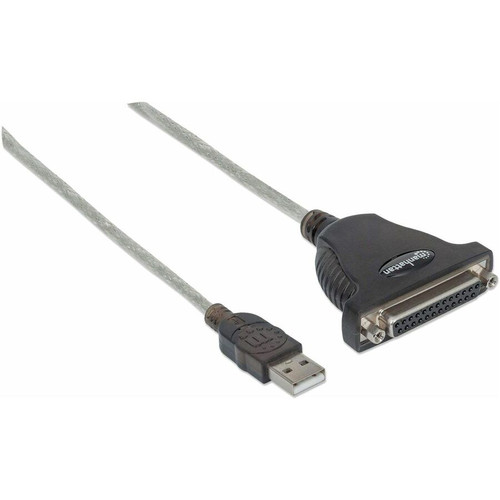 Manhattan Full Speed USB to Parallel Printer Converter - 5.9 ft (1.80 m) Parallel/USB Data Transfer Cable for Notebook, Printer, - 1 x (336581)