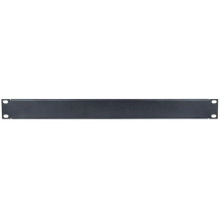 Intellinet 19" Blank Panel, 1U, Black - Steel - Jet Black - 1U Rack Height - 19.02" (483 mm) Width x 0.35" (9 mm) Depth (712675)