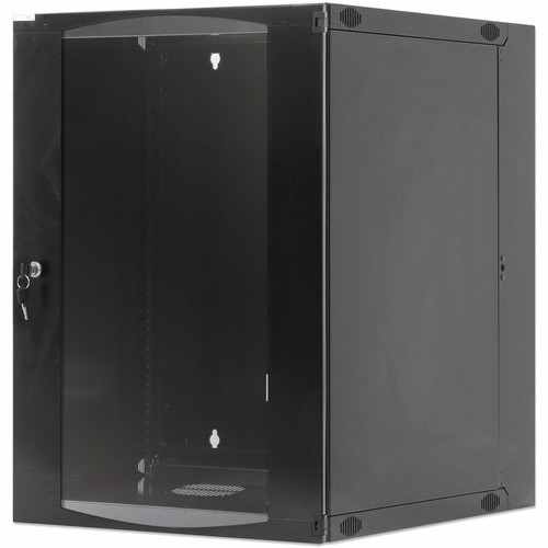 Intellinet Wall Mount Network Cabinet Double Section Depth Black Flatpack Max 19 Inch Three Year Warranty For 713887