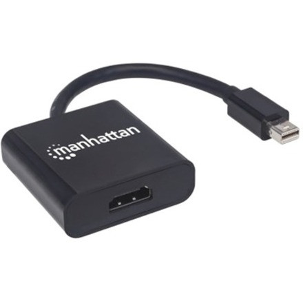 Manhattan Mini DisplayPort To HDMI Active Adapter Cable Male Female Black 4K Compatible Three Year Warranty Polybag 152570