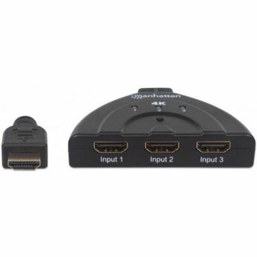 Manhattan 207874 4K 3-Port HDMI Switch - 4096 x 2160 Resolution - 3 Inputs - 1 Output - USB Powered