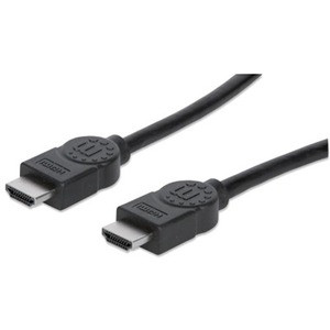 Manhattan High Speed HDMI Cable - 3.3 ft (1 m) HDMI A/V Cable for Audio/Video Device, TV, Blu-ray Player, Gaming Console, Stereo PC - (Fleet Network)