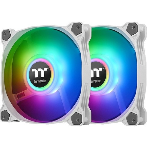 Thermaltake Pure Duo 12 ARGB Sync Radiator Fan (2-Fan Pack)-White - 2 Pack - 4.72" (120 mm) Maximum Fan Diameter - 2 x Fan(s) - 56.51 (Fleet Network)