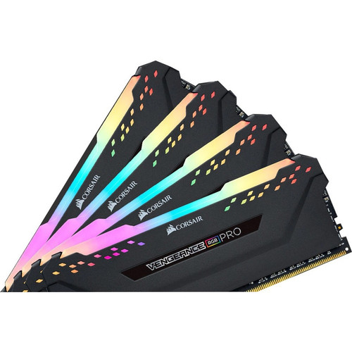 Corsair Vengeance RGB Pro 32 GB DDR4 Memory Kit Quad Channel High Performance Lighting Motherboard Desktop Black DRAM For PC X CMW32GX4M4D3600C16