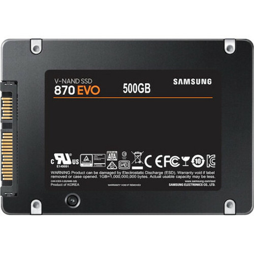 Samsung 870 EVO 500 GB Solid State Drive 2.5 Inch Internal SATA 600 Desktop And Notebook Storage Device SATA/600 System PC MZ-77E500E