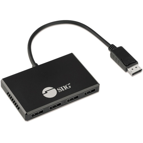 SIIG 4-Port DisplayPort 1.4 to DisplayPort MST Hub Splitter - 7680 x 4320 - DisplayPort - USB (Fleet Network)
