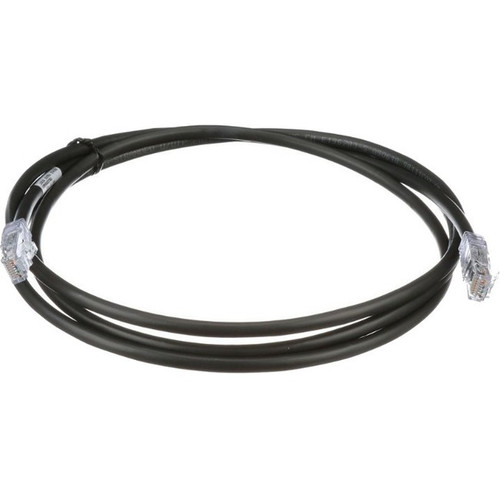 PanNet Patch Cord, 24 AWG, Cat. 6A, RJ45, 5 ft., Black - 5 ft (1.52 m) Category 6a Network Cable for Network Device, Computer, Server (Fleet Network)