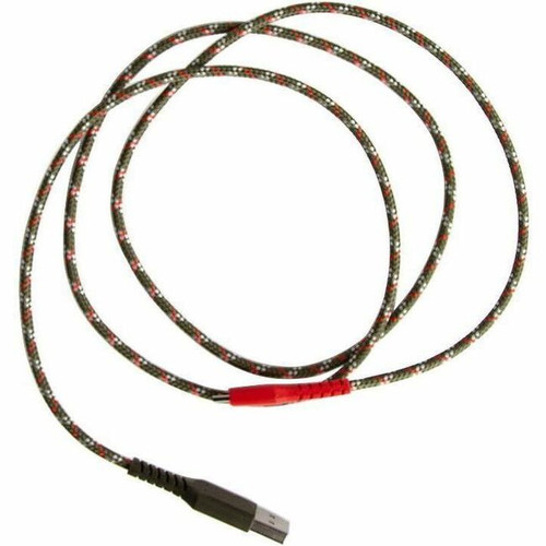 Skullcandy Line+ Braided Charging Cable - 6 ft (1.83 m) Lightning/USB-C Data Transfer Cable - White, Crimson (Fleet Network)