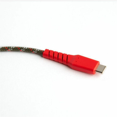 Skullcandy Line+ Braided Charging Cable - 6 ft (1.83 m) Lightning/USB-C Data Transfer Cable - White, Crimson (S7BCN-N678)