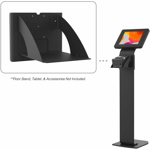 CTA Digital Printer Shelf Add-On for PAD-PARAF w/ Mounting Bracket (Black) - Metal - 1 (ADD-PARAPRTB)