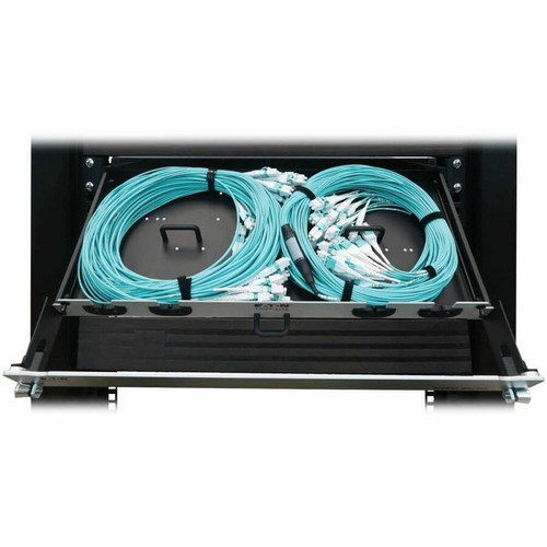 Tripp Lite series N48M-2L24L-20 Preloaded Fiber Panel - 24 x Duplex - 1U High - Aqua, White - 19" Wide - Rack-mountable (N48M-2L24L-20)