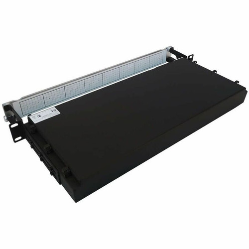 Tripp Lite series N48S-2M24L12-10 Preloaded Fiber Panel - 12 x Duplex - 1U High - Aqua, Black, White - 19" Wide - Rack-mountable (N48S-2M24L12-10)