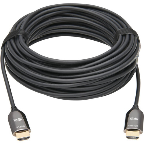 Tripp Lite series P568F-30M-8K6 HDMI Fiber Active Optical Cable, M/M, Black, 30 m (98 ft.) - 98.4 ft (30 m) Fiber Optic A/V Cable for (P568F-30M-8K6)