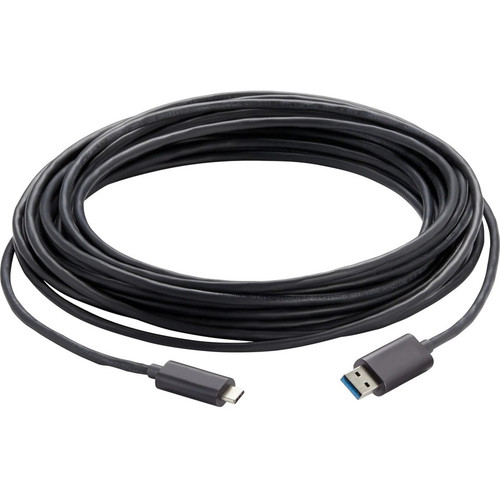 Vaddio USB 3.2 Gen 2x1 Type C to Type A Active Optical Cable Plenum from Vaddio - 49.2 ft (15 m) USB/USB-C Data Transfer Cable for - 1 (Fleet Network)