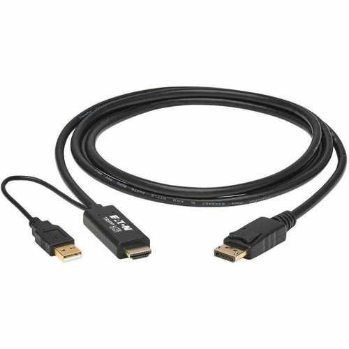 Tripp Lite series P567-02M HDMI to DisplayPort 1.2 Active Adapter Cable, Black, 2 m (6.6 ft.) - 6.6 ft (2 m) DisplayPort/HDMI/USB A/V (P567-02M)