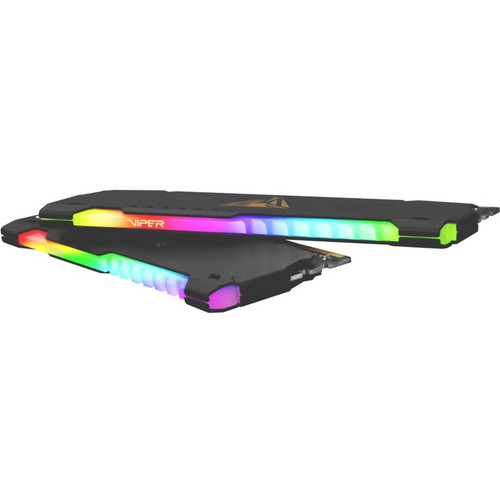Patriot Memory Viper Steel RGB 16GB (2 x 8GB) DDR4 SDRAM Memory Kit - For Computer, Motherboard - 16 GB (2 x 8GB) - DDR4 SDRAM - 3200 (PVSR416G320C8K)