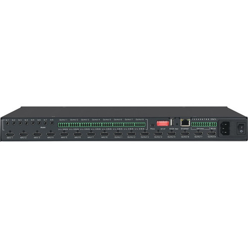 Kramer VS-88H2A 8 x 8 4K HDR HDCP 2. 2 Matrix Switcher with Analog & Digital Audio Routing - 8 HDMI Inputs/Outputs - Rack-Mountable