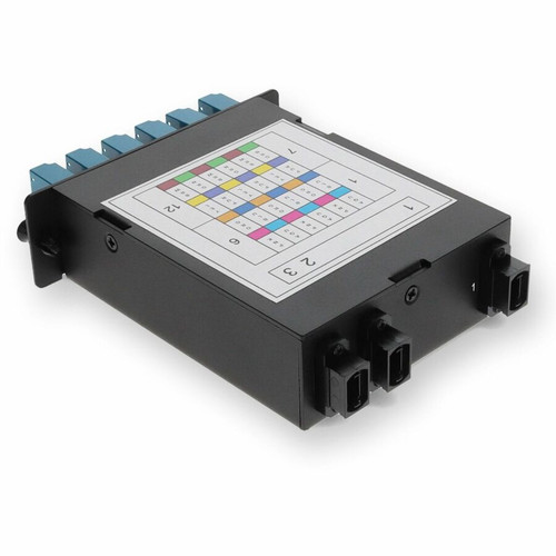AddOn 4-Bay Cassette 3x 12-Fiber MPO In, 12 LC Duplex Out, Single-mode Duplex OS2 - 12 x Duplex (ADD-4BAYC3MP12LCDS2)