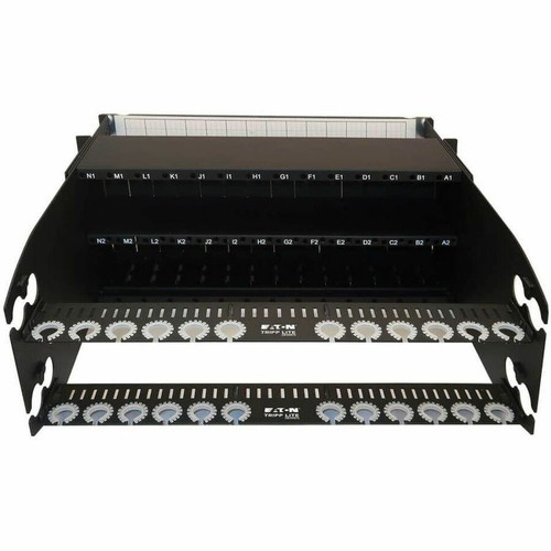 Tripp Lite series Enclosure for 28 High-Density Fiber Cassettes, 4U - x 16.89" (429 mm) Depth - Black, Silver - Steel, Plastic (N482-04U)