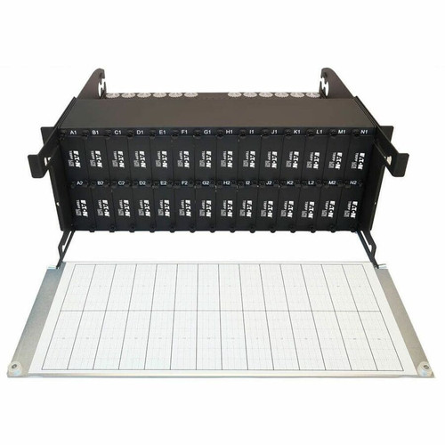 Tripp Lite series Enclosure for 28 High-Density Fiber Cassettes, 4U - x 16.89" (429 mm) Depth - Black, Silver - Steel, Plastic (N482-04U)