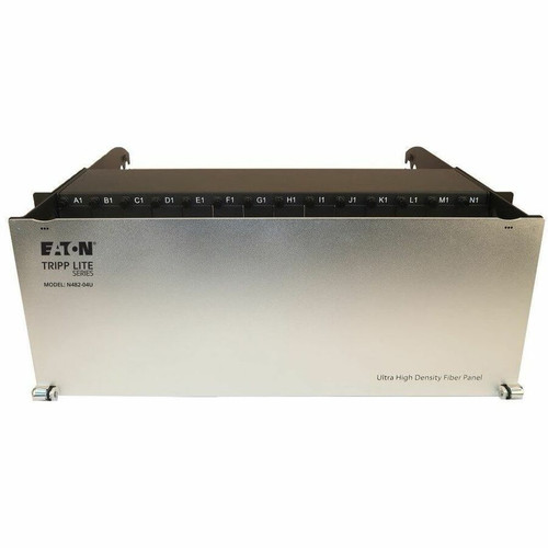 Tripp Lite series Enclosure for 28 High-Density Fiber Cassettes, 4U - x 16.89" (429 mm) Depth - Black, Silver - Steel, Plastic (N482-04U)