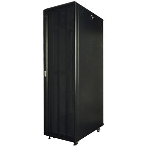 Rack Solutions Server Rack Cabinet - For Server - 22U Rack Height x 19" (482.60 mm) Rack Width - 4 Post - Black - Steel - 2000 lb g) (Fleet Network)