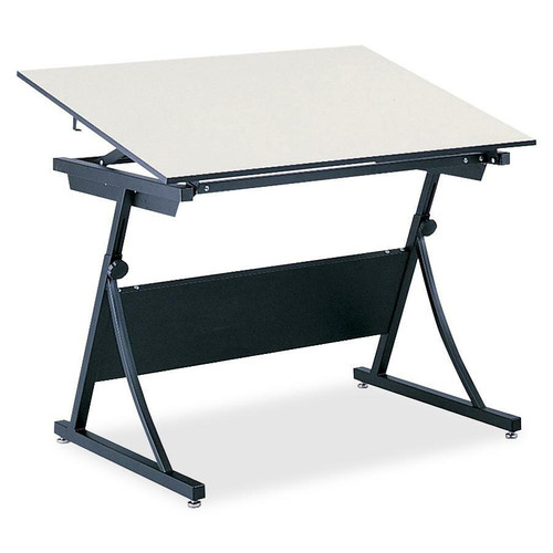 Safco PlanMaster Adjustable Drafting Table Top - White Rectangle Top - 100 lb (45.36 kg) Capacity - 37.5" (952.50 mm) Table Top Length (Fleet Network)