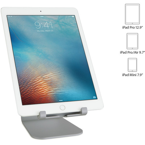 Rain Design 10052 mStand Tablet Stand - Space Gray - 13" Max Screen - Cable Management - Anodized Aluminum