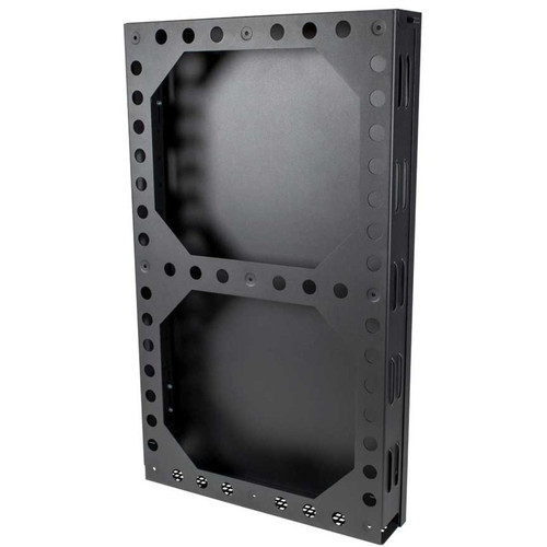 Rack Solutions 2U Secure Wallmount Rack - For LAN Switch - 2U Rack Height x 19" (482.60 mm) Rack Width - Wall Mountable - Black Powder (2URACK-116)